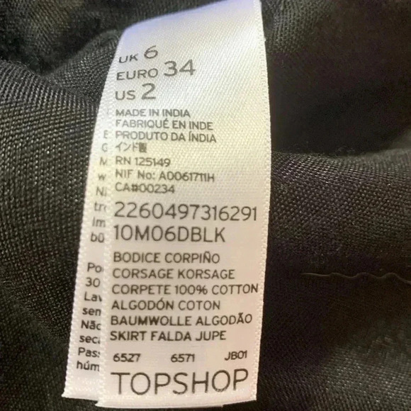 TopShop embroidered tunic, fully lined, 12” side zipper, light, airy summer top - Picture 7 of 9